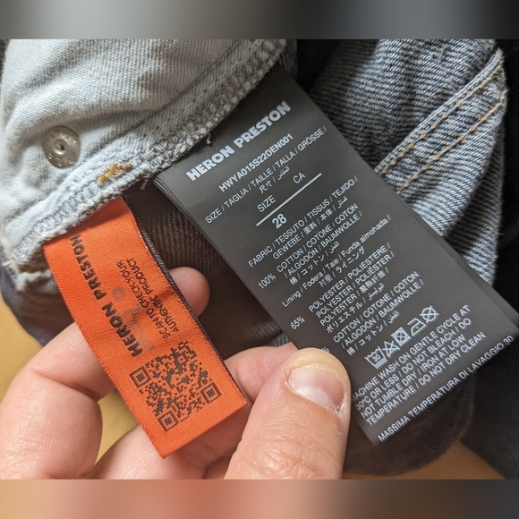 Heron Preston Blue Wide Leg Jeans - Picture 13 of 16